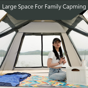 เต็นท์อัตโนมัติสำหรับ 3-4 คน ลดราคาพิเศษ กางเร็ว พับเก็บง่าย สำหรับตั้งแคมป์ชายหาด กันฝน พกพาสะดวก เต็นท์แคมป์ปิ้งกลางแจ้ง - Product Image 3