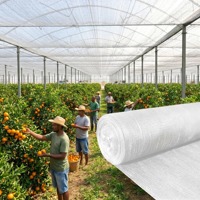 Jaring Peneduh Komersial dengan Tingkat Peneduhan 50%-95% Kain Putih (40g/m) Jaring 100g/m untuk Budidaya Jeruk & Semangka