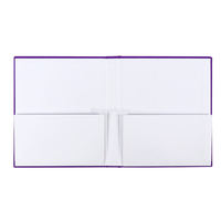 Carpeta de Presentación A4 Personalizable con Cubierta de Tela de Lino, Impresión de Carpeta de 2 Bolsillos con Logotipo