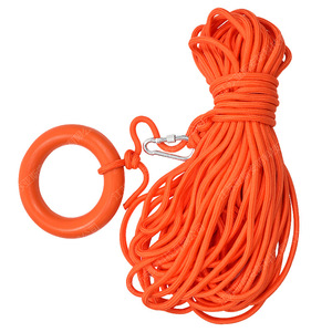 Corde de sauvetage Yasyan orange 8M, corde de sécurité pour la lutte contre les incendies, l'évacuation en extérieur, avec anneau et mousqueton - Product Image 1