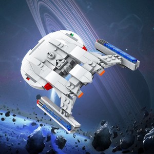 Modèle de navire de croisière <span class=keywords><strong>Star</strong></span> <span class=keywords><strong>Trek</strong></span> Enterprise Yakiraban, blocs de construction en plastique assemblés, jouet éducatif de construction DIY - Product Image 1