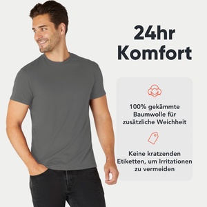 เสื้อยืดผู้ชายทรงโอเวอร์ไซส์สไตล์ฮิปฮอป ผ้าถักเนื้อนุ่มระบายอากาศดี พิมพ์ลายดิจิทัล โลโก้สั่งทำได้ ผลิตจากเยอรมนี ผ้าฝ้าย/โพลีเอสเตอร์ - Product Image 4