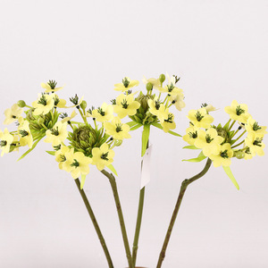 <b>Artificial</b> <b>Flowers</b> Bethlehem Heart Style Yellow PVC Plastic High Simulation For Home Decor Wedding - Product Image 1