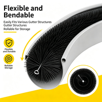 Brosse de nettoyage en nylon de 4 mètres pour gouttières, réservoirs d'eau, bassins à poissons, traitement des eaux usées, et purification des zones à gratter pour chats - Non standard