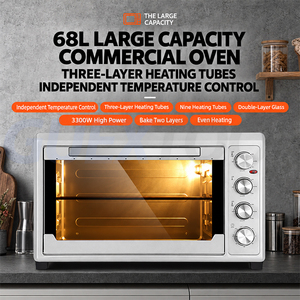 Horno Eléctrico de Gran Capacidad de 68L, a Prueba de Explosiones y Resistente a Altas Temperaturas, con Tres Capas y Control de Temperatura Independiente - Product Image 2