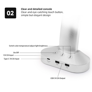 Lámpara de Mesa Multifuncional Plegable de <span class=keywords><strong>Media</strong></span> <span class=keywords><strong>Luna</strong></span> 2025 para Mesa de Manicura y Extensión de Pestañas - Product Image 6