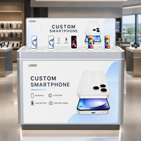Maßgefertigte Handy-Vitrine mit LED-Beleuchtung und Austauschbaren Postern für Markengeschäft-Displaylösungen