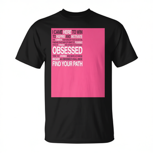 Trouvez votre chemin T-shirt premium motivant noir et rose avec design graphique - Product Image 2