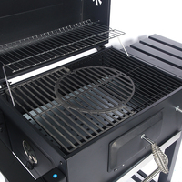 Barbecue au charbon de bois noir stable haute capacité pour le camping en plein air, pique-nique, patio, jardin, événements de barbecue en famille