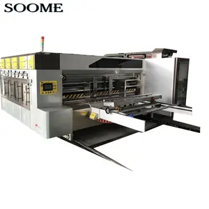 Flexo Ink Printing Full Automatic Paperboard Feeder 3 Colors Printer Slotter With automatic feeder