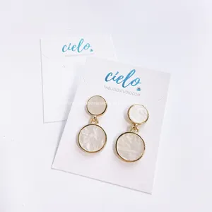 Custom logo lasers unique fashion jewelry earring cards custom printed jewelry cards for earring