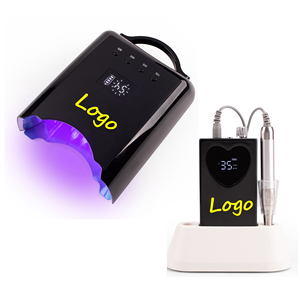 Đèn làm móng UV <span class=keywords><strong>LED</strong></span> di động chuyên nghiệp 78W, sạc lại được, đa chức năng, kèm máy khoan móng - Product Image 2