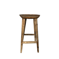 Tabouret de bar gonflable moderne et minimaliste, écologique, rectangulaire, en teck plat, 40x40x75, meubles de maison, salon, Gubuk Bali
