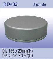 Boîte en métal ronde de 250 ml avec logo personnalisé, vente directe usine, pour cire de voiture, bougies, pâte à modeler, chocolat, badges