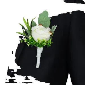 2312 Xh001 Westerse Stijl Simulatie Bloem Bruidegom Beste Man Bruiloft Corsage Zakelijke Openingsceremonie Groothandel