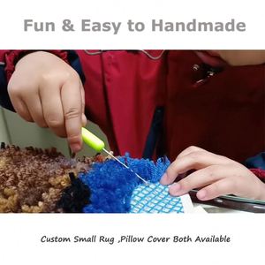 Custom Printed Canvas Moon Stars Modern Latch Hook Cushion <strong>Rug</strong> Making Kits for Adults Crafts - Product Image 4