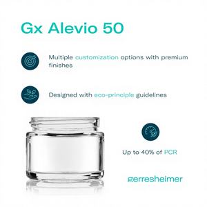 Frasco de Vidrio Tubular OEM Gx-Alevio 50-2 de 50 ml para Cuidado de la Piel, Tapa de Plástico, Recarga Directa de Fábrica - Product Image 1