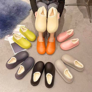 Sandales en fourrure pour femmes, sabots doublés et Mules, chaussures de jardin d'hiver, pantoufles de maison chaudes, Mules d'intérieur et d'extérieur - Product Image 5