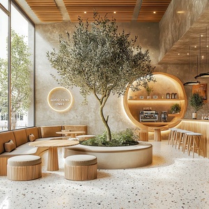 Nội thất quán cà phê, quầy trưng bày bánh mì đặt làm riêng, thiết kế nội thất quán cà phê hiện đại - Product Image 1