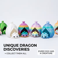 Juguetes de Huevos de Salamandra Vashine, Impresos en 3D con PLA Flexible, Cristalinos, Cynops Orientalis, Divertida Decoración para el Hogar, Juguetes de Animales
