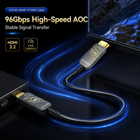 Câble Fibre Optique HDMI 16K de Qualité Industrielle VCOM, 10-100M, 96Gbps, 16K60Hz, en Alliage de Zinc pour Stades et Conférences Murales