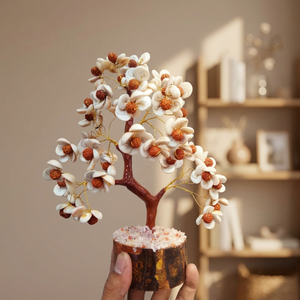 Arbre Chakra Gomti Fait Main, Décoration Florale Artisanale, Pierre Précieuse Sculptée, Décoration d'Intérieur - Product Image 5