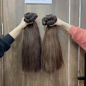 ผมต่อแบบชาวเวียดนามตรงจากธรรมชาติเป็น100% มัดสองชั้นสีน้ำตาลไม่เกิน85กรัม - Product Image 3