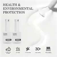 FZANEST OEM Série Blanche Professionnelle Française 15ml Gel UV Professionnel Produits de Salon Fournitures pour Ongles Vernis Gel Couleur Blanc Rose