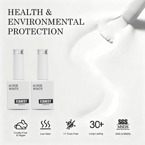 FZANEST OEM Professional French White Series 15ml Gel UV Profesional para Salón de Belleza, Productos para Uñas, Esmalte de Gel en Color Blanco y Rosa - Product Image 4