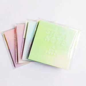 200 Sheet Ultra-Fine Semi-Translucent Color PET Material Self-Adhesive <b>Bookmarks</b> & Index Sticky Notes for Office or School Use - Product Image 1