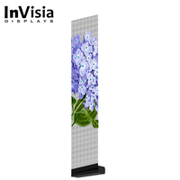 Affiche d'affichage à LED d'intérieur transparente chaude P6.25 250*1500 affiche debout invisible d'intense luminosité