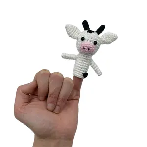 2022 गर्म बिक्री crochet उंगली कठपुतलियों कस्टम पशु शैली amigurumi उंगली कठपुतली