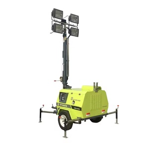 Meijiu <span class=keywords><strong>towable</strong></span> thủy lực mast LED tháp đèn với Máy phát điện cho điện thoại di động và xây dựng chiếu sáng - Product Image 4