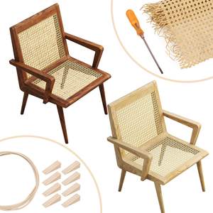 Kits de reparación de ratán con 1 cincel de caña, 8 cuñas de madera, suministros de reparación de muebles <span class=keywords><strong>para</strong></span> el hogar - Product Image 5