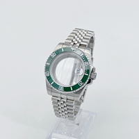 Reloj de Acero Inoxidable 316L con Movimiento NH34 NH35, Cristal de Zafiro de 40 mm, Ventana de Fecha, Fondo Transparente, GMT