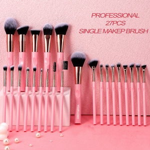 2024 ensemble de pinceaux de maquillage pinceau cosmétique Premium fond de teint Blush correcteur fard à paupières sourcil surbrillance rose pinceau de maquillage unique - Product Image 3