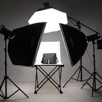 Kit d'éclairage photographique professionnel Godox SK400II 1200W avec boîte à lumière et support, accessoires de studio photo