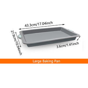Grand plat <span class=keywords><strong>de</strong></span> cuisson rectangulaire bicolore ustensiles <span class=keywords><strong>de</strong></span> cuisson avec cadre dur gâteau pain collations biscuit cuisson en silicone usage alimentaire commercial - Product Image 3