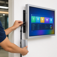 Pantalla Digital LCD IPS de 27 Pulgadas Personalizada para Montaje en Pared, Señalización Publicitaria, 1080P Full HD, Kiosco de Información, Marco de Aluminio