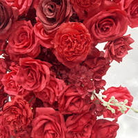 Arche de fleurs en forme de cœur avec lumière néon, rose rouge personnalisée, très vendue, pour décoration de mariage ou demande en mariage
