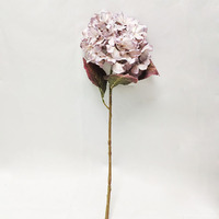 Bunga Hydrangea Buatan Sutra Tiruan Langsung dari Pabrik untuk Buket Tangan, OEM Kustom, Sentuhan Lembut, Bunga Hydrangea Sutra Tiruan