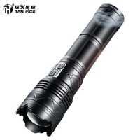 Lampe torche super lumineuse rechargeable, étanche IPX6, zoomable, multifonctionnelle, en alliage d'aluminium, lampe torche tactique LED pour extérieur