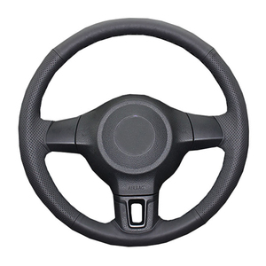<span class=keywords><strong>Funda</strong></span> para <span class=keywords><strong>volante</strong></span> de coche personalizable DIY deportes microfibra cuero para Volkswagen VW Golf 6 <span class=keywords><strong>Mk6</strong></span> VW Polo MK5 2010-2013 cosido a mano - Product Image 1