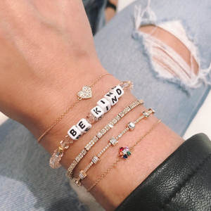 Bracelet à perles personnalisé avec initiales et nom - Pierre naturelle vintage, empilable, cadeau <span class=keywords><strong>d</strong></span>'<span class=keywords><strong>amitié</strong></span>, bracelets unisexes - Product Image 5