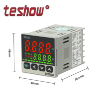 Controlador de Termostato PID de Doble Salida Teshow TSN105-561, SSR 48mm*48mm, Instrumento de Temperatura de Plástico ABS, Compatible con OEM/ODM, RS485