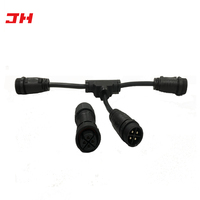 Conector de Cable Tipo T JIAHUI M20 de 4 Pines, Enchufe y Tomacorriente Impermeables IP68 para Equipos Industriales de Exterior