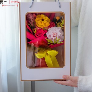 Bouquet de roses éternelles naturelles décoratives pour la Saint-Valentin et Noël – Vente en gros – Idéal pour offrir à votre petite amie – Livré en poudre - Product Image 1