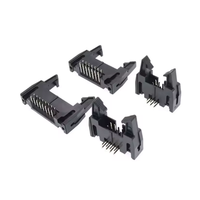 Connecteur de prise IDC à crochet droit/angle droit DC2 2,54 mm de pas 10/14/16/20/26/30/40P pour câble plat IDC
