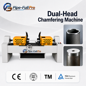 Adjustable Angle Double Head Chamfering Machine for Square Tube Beveling in Warehouse <b>Racking</b> <b>Systems</b> - Product Image 1