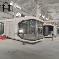 Maison conteneur carrée respirante sur mesure de 20 pieds pour ferme, appartement, centre commercial et resort, cabane modulaire préfabriquée de luxe pour glamping